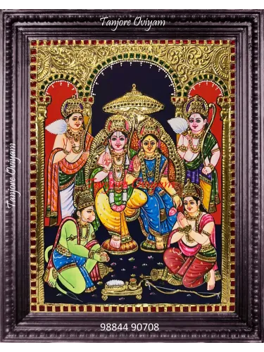 Tanjore Painting Ramar Pattabhishekam